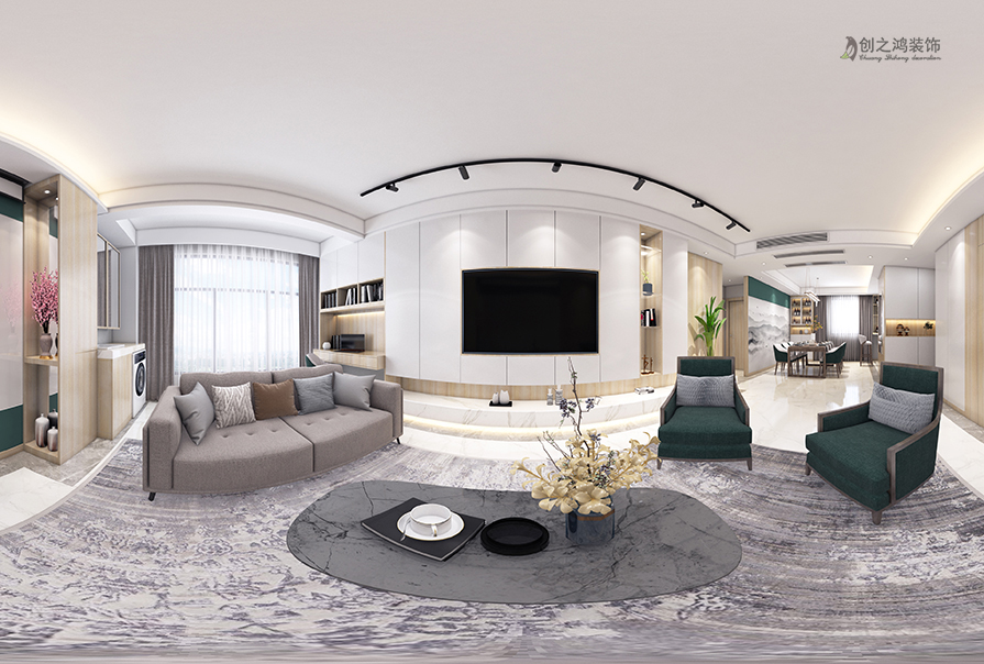 雅居樂130㎡現(xiàn)代簡約風裝修效果圖！