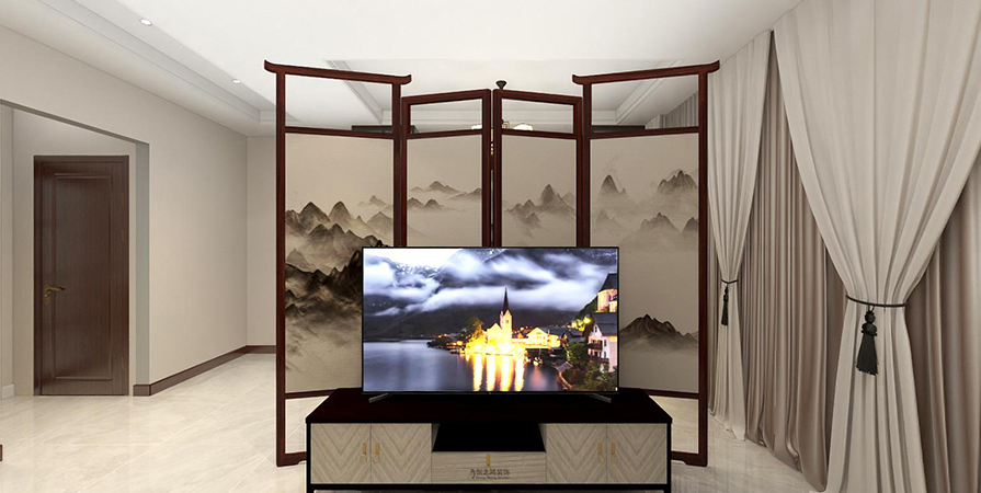 花語印象130㎡新中式裝修風(fēng)格實景圖