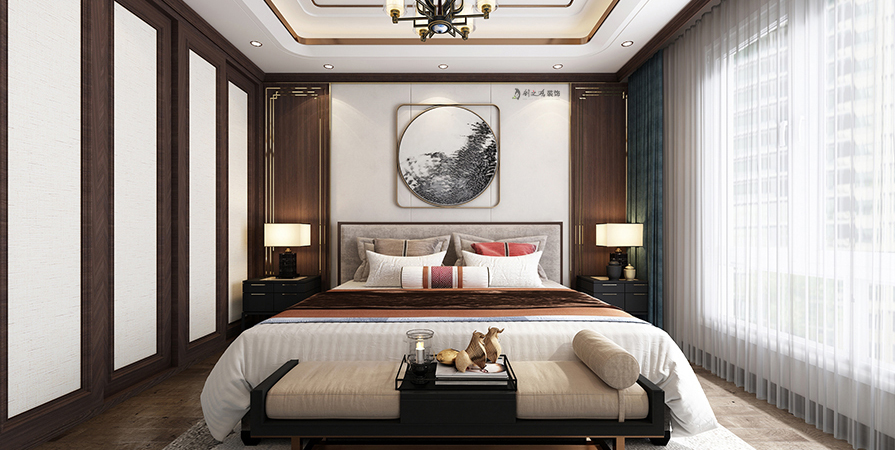 全運(yùn)村380㎡三層新中式風(fēng)格裝修案例！