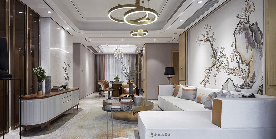融創(chuàng)御園125㎡輕奢風(fēng)格裝修案例