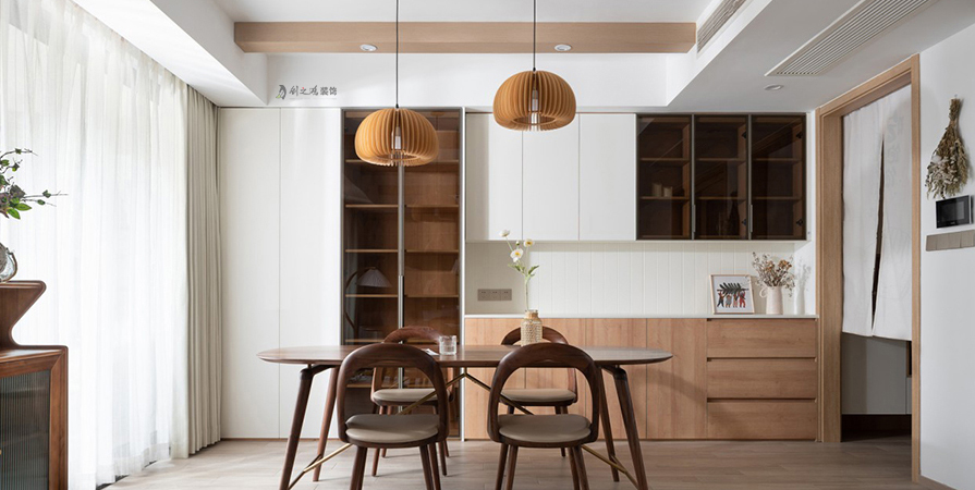 藝術(shù)公寓107㎡原木風(fēng)格裝修實景圖