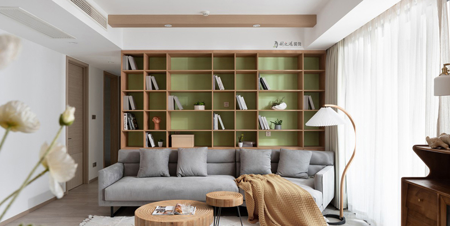 藝術(shù)公寓107㎡原木風(fēng)格裝修實景圖