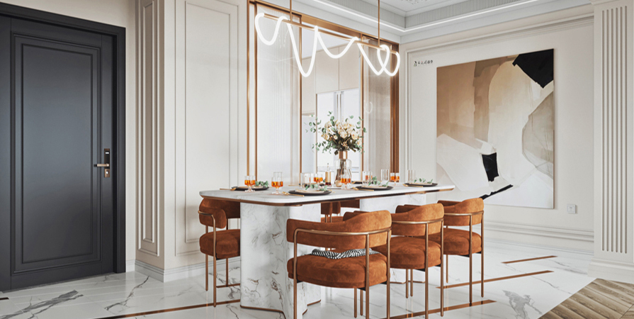 陽光100國際新城西園100㎡現(xiàn)代輕奢風格案例