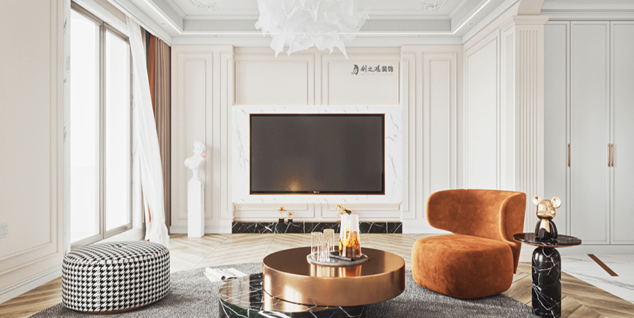 陽光100國際新城西園100㎡現(xiàn)代輕奢風格案例