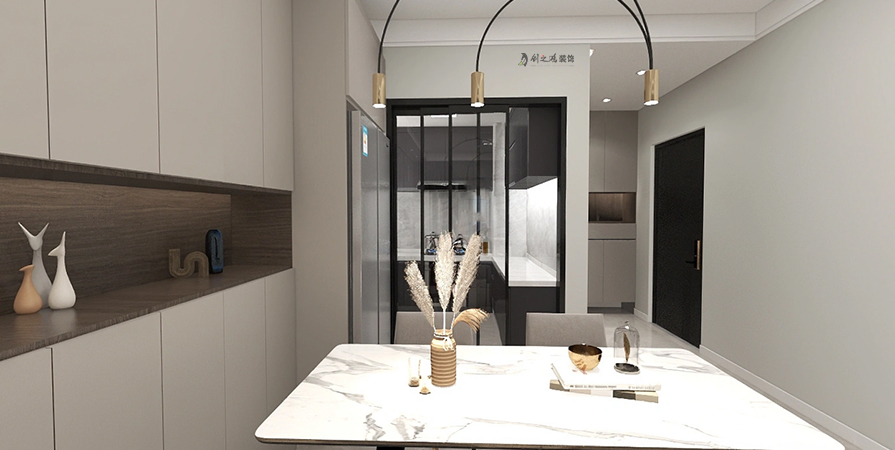 招商公園108㎡現(xiàn)代簡約風(fēng)格裝修實(shí)景圖