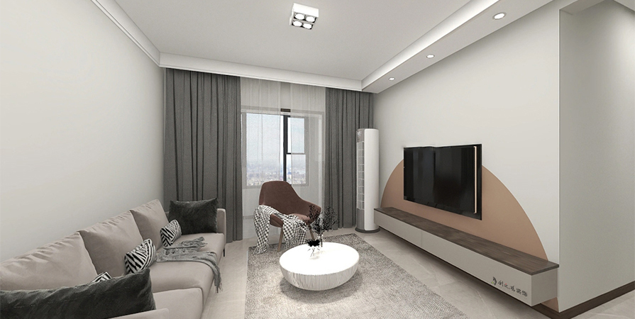 招商公園108㎡現(xiàn)代簡約風(fēng)格裝修實(shí)景圖