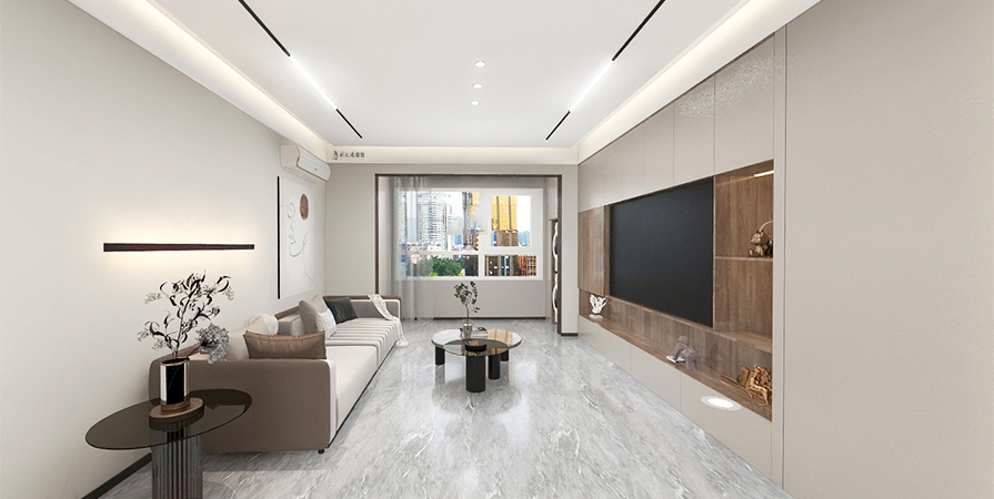萬達水西臺105㎡現(xiàn)代簡約風格裝修效果圖