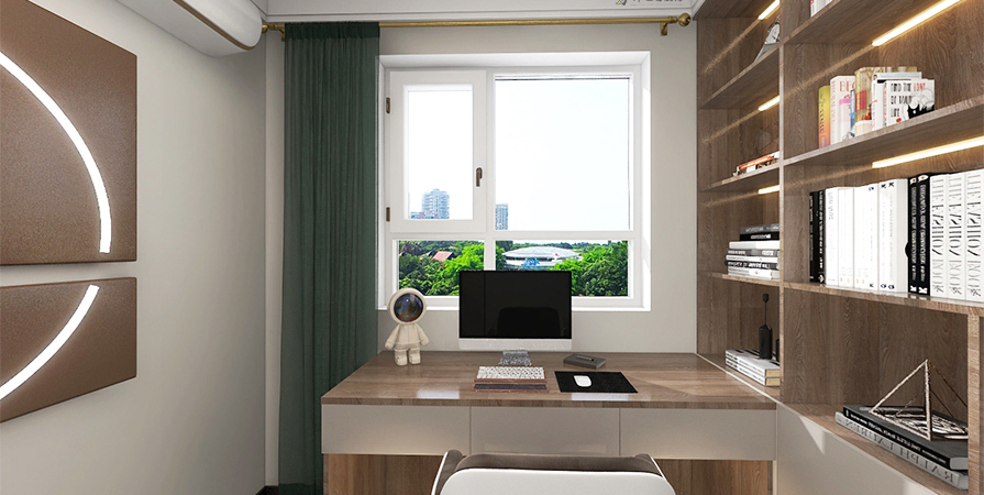 萬達水西臺105㎡現(xiàn)代簡約風格裝修效果圖