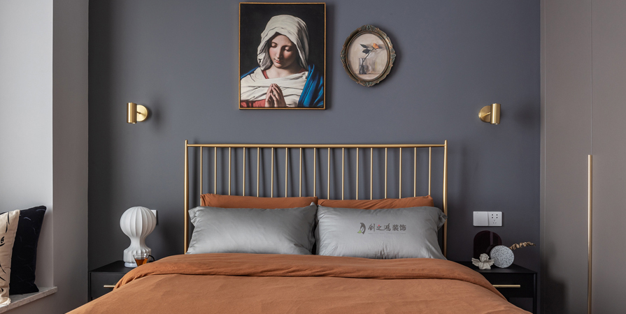 九和府115㎡美式復(fù)古風格裝修效果圖