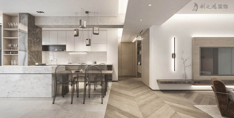 萬科西華府150㎡現(xiàn)代現(xiàn)代風格裝修效果圖