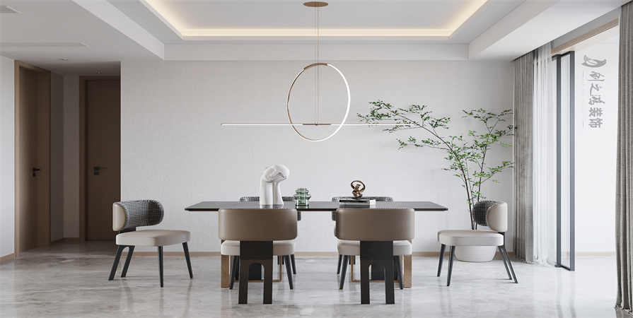 煥景園123㎡兩居室現(xiàn)代輕奢風格裝修案例