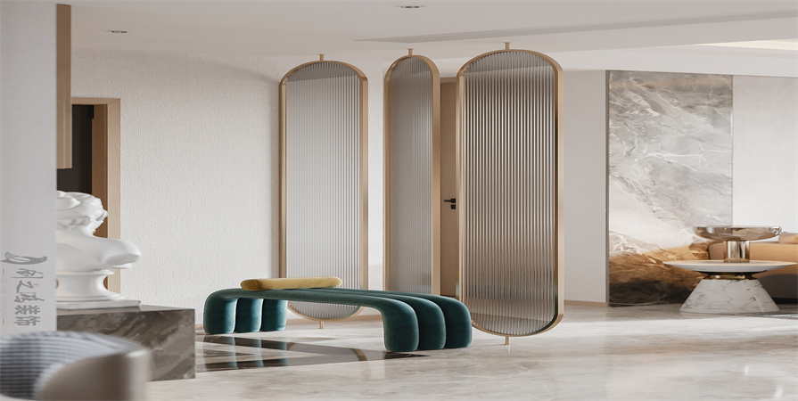 煥景園123㎡兩居室現(xiàn)代輕奢風格裝修案例