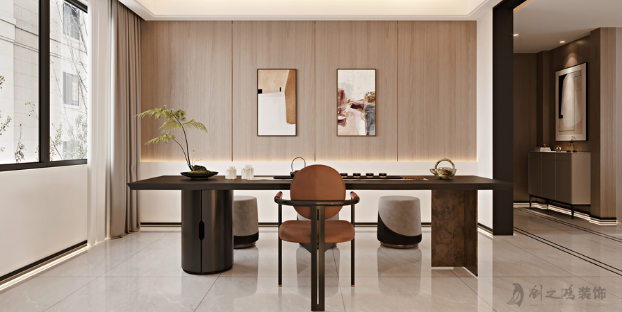 富力津門湖186㎡別墅現(xiàn)代簡約風格裝修案例