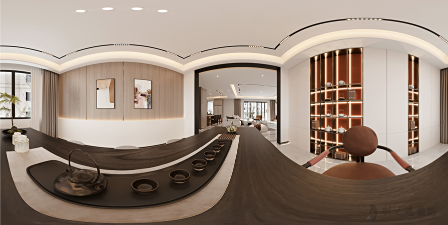 富力津門湖186㎡別墅現(xiàn)代簡約風格裝修案例