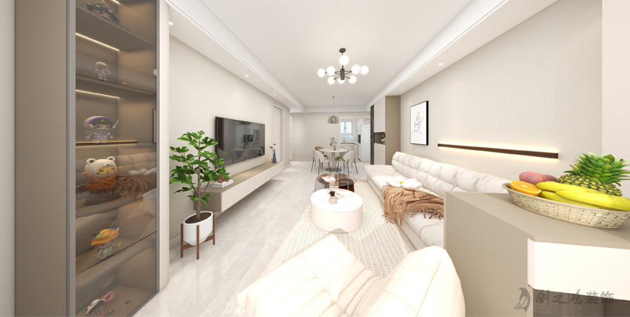 大華國展96㎡三居室現(xiàn)代簡約風格裝修案例