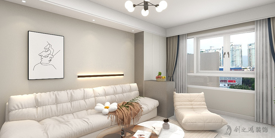 大華國展96㎡三居室現(xiàn)代簡約風格裝修案例