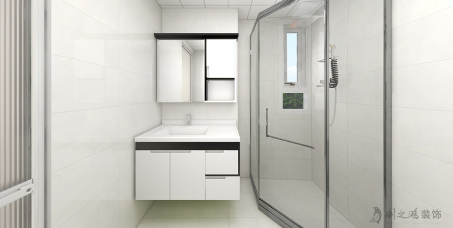 大華國展96㎡三居室現(xiàn)代簡約風格裝修案例