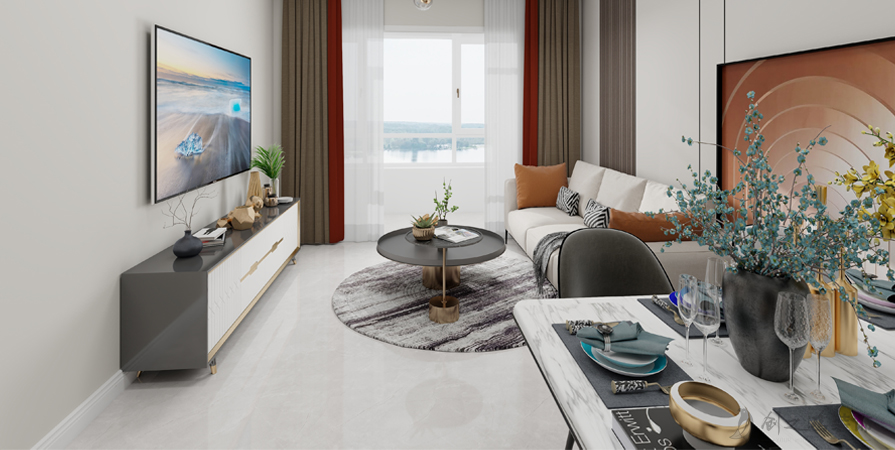 萬(wàn)欣城68㎡兩居室現(xiàn)代簡(jiǎn)約風(fēng)格裝修案例