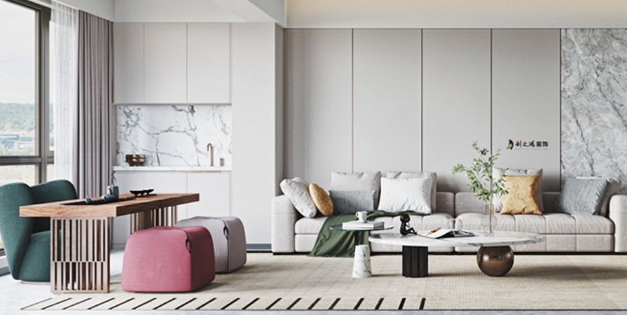 遠洋未來城138㎡現(xiàn)代簡約風(fēng)格三居室裝修案例