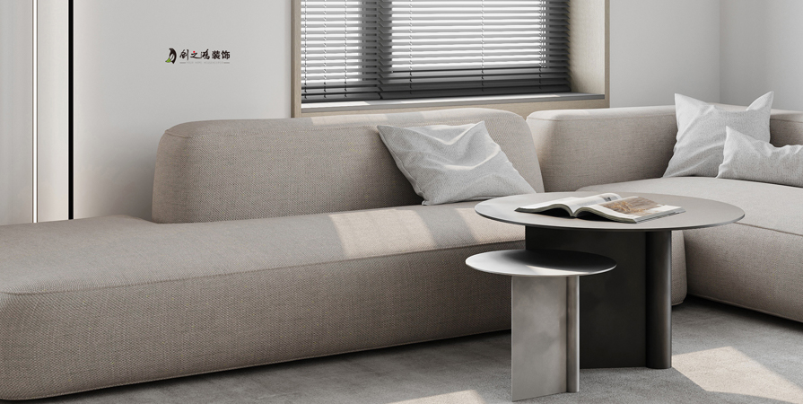 海河陸號院116㎡極簡風(fēng)格三居室裝修案例