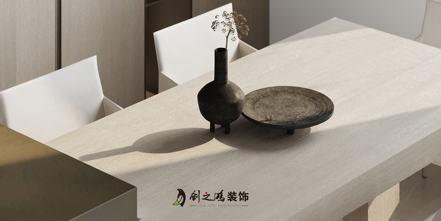 海河陸號院116㎡極簡風(fēng)格三居室裝修案例