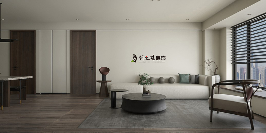 格調(diào)榴園99㎡現(xiàn)代簡(jiǎn)約風(fēng)兩居室裝修案例