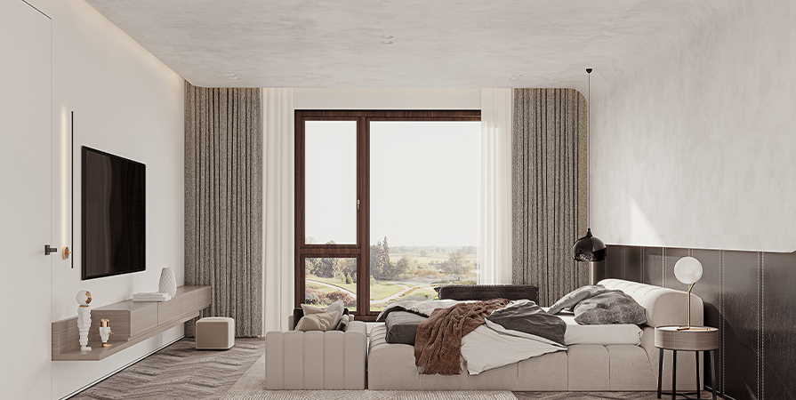 愛(ài)情繽紛里115㎡侘寂風(fēng)格三居室裝修案例