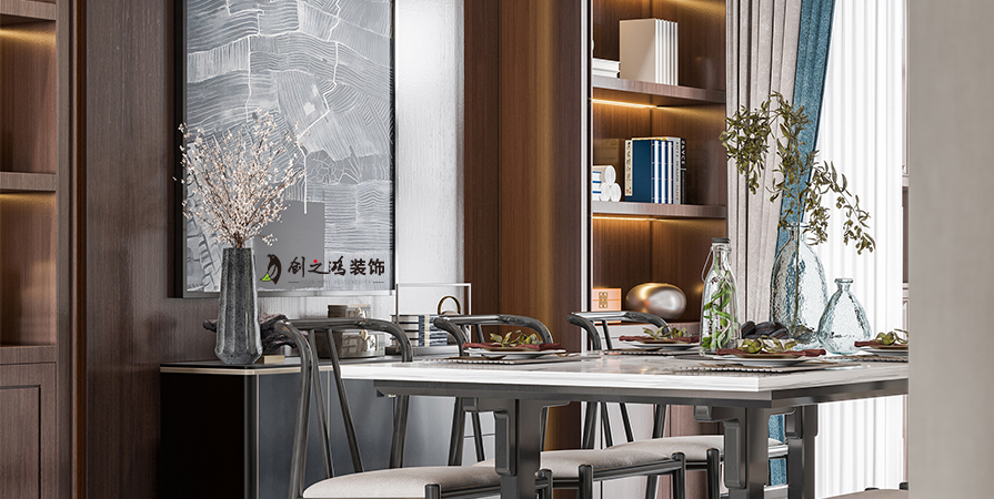 上東金茂悅83㎡新中式風格兩居室裝修案例