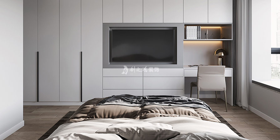 愛情繽紛里96㎡現(xiàn)代簡約風格三居室裝修案例