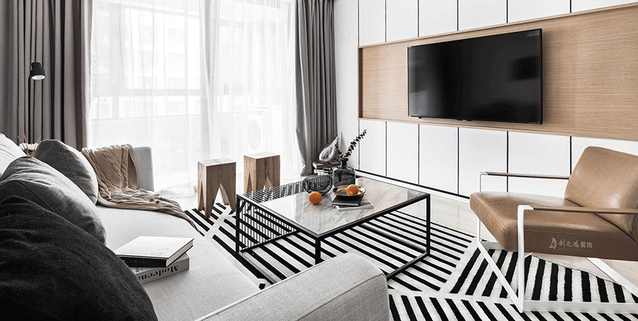 愛情繽紛里75㎡北歐風格兩居室裝修案例