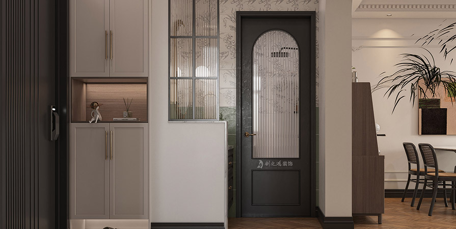 鑫昱花園99㎡現(xiàn)代美式風格兩居室裝修案例