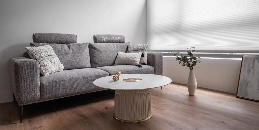 東北角藝術公寓102㎡現(xiàn)代簡約風格三居室裝修案例