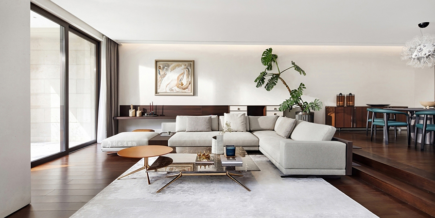 中儲城邦156㎡現(xiàn)代風格下疊別墅裝修案例