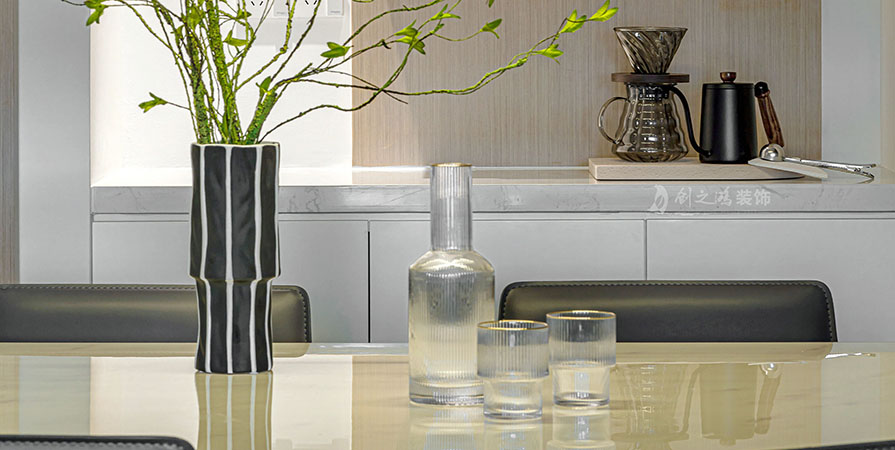 華亭國(guó)際87㎡現(xiàn)代極簡(jiǎn)風(fēng)格兩居室裝修案例