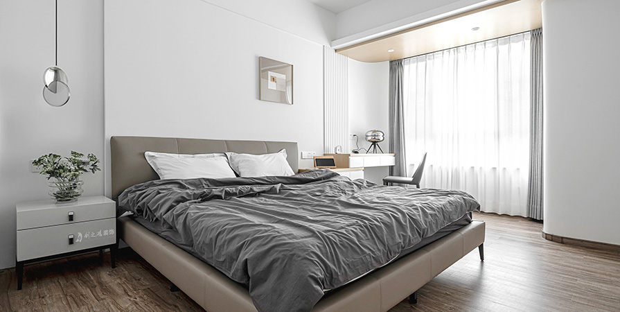 華亭國(guó)際87㎡現(xiàn)代極簡(jiǎn)風(fēng)格兩居室裝修案例