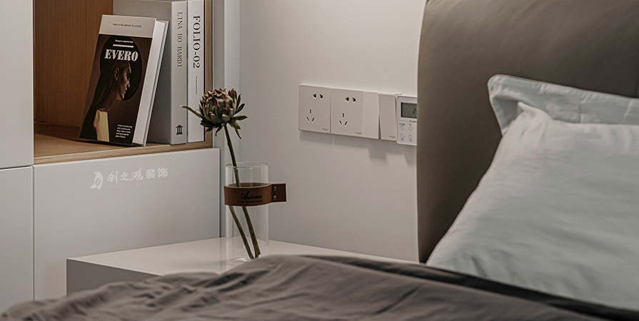 華亭國(guó)際87㎡現(xiàn)代極簡(jiǎn)風(fēng)格兩居室裝修案例