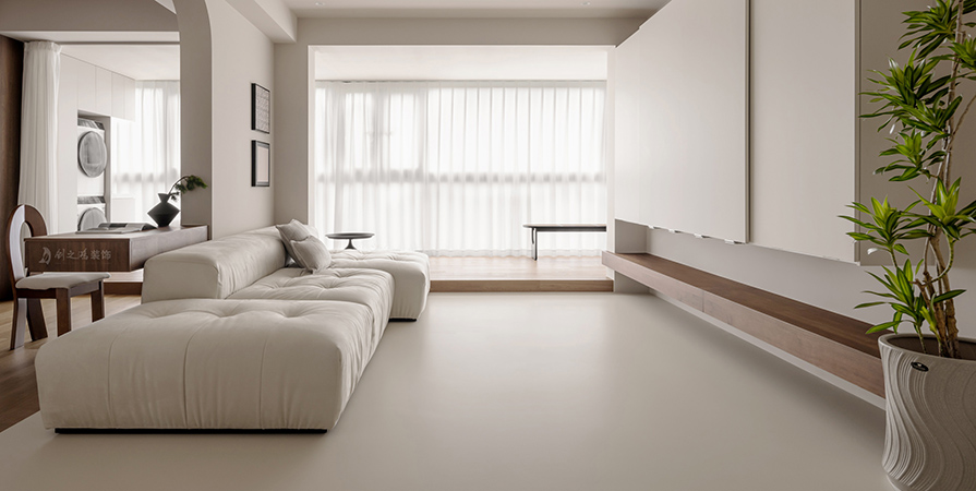 中?！ぷ蟀对淳?25㎡極簡奶油風(fēng)格三居室裝修案例