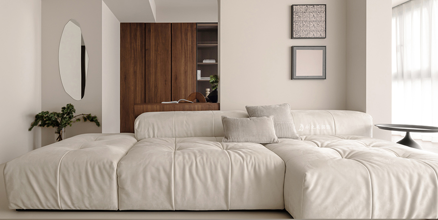 中?！ぷ蟀对淳?25㎡極簡奶油風(fēng)格三居室裝修案例