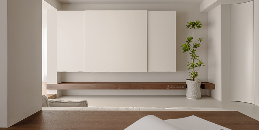 中?！ぷ蟀对淳?25㎡極簡奶油風(fēng)格三居室裝修案例