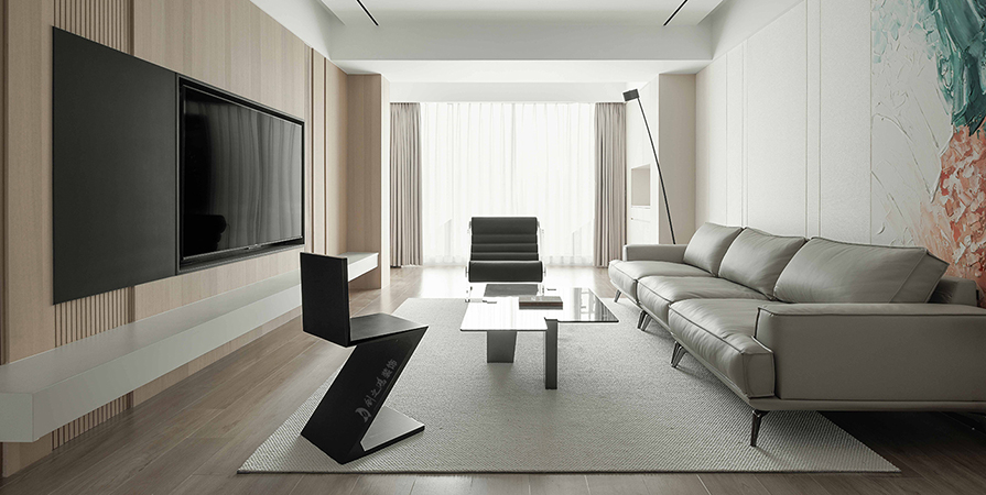 格調(diào)榴園121㎡現(xiàn)代極簡風格三居室裝修案例