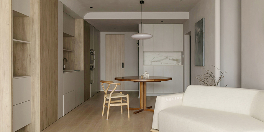 大華錦繡華城83㎡侘寂風格兩居室裝修案例