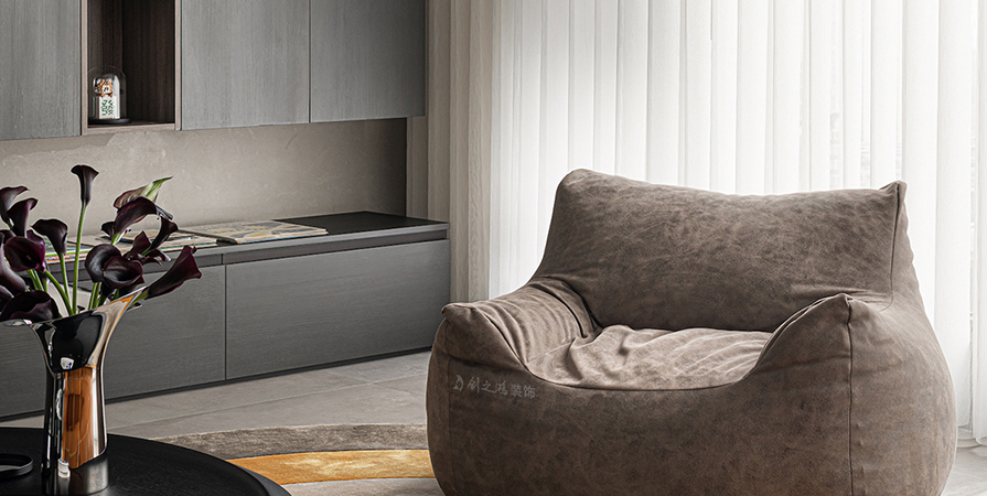 花語瀾廷139㎡現(xiàn)代極簡風格三居室裝修案例