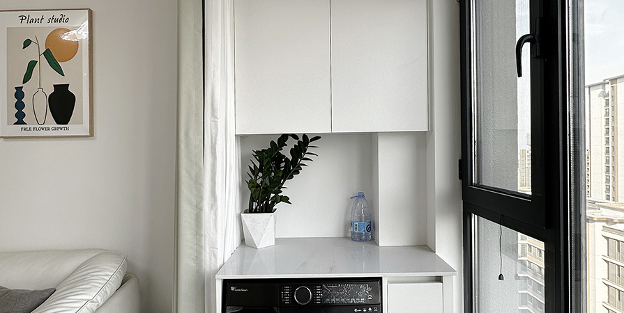 花語尚東89㎡現代簡約風格三居室實景案例