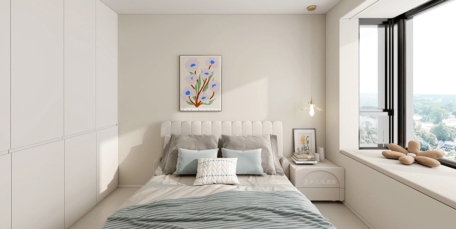 普東新苑95㎡奶油風格兩居室原創(chuàng)案例