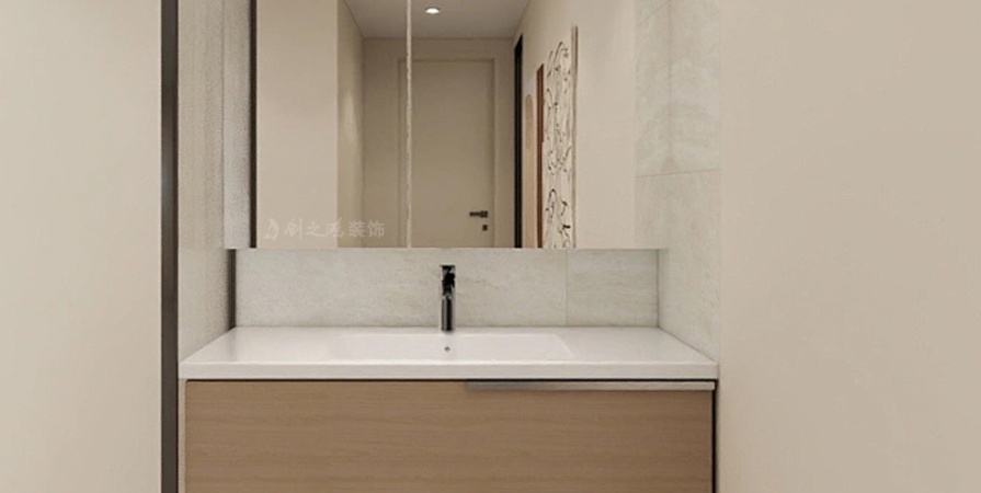 建津里134㎡極簡(jiǎn)奶油風(fēng)格三居室裝修案例