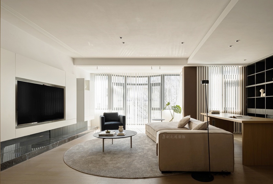 中儲城邦187㎡現(xiàn)代風格下疊別墅裝修案例