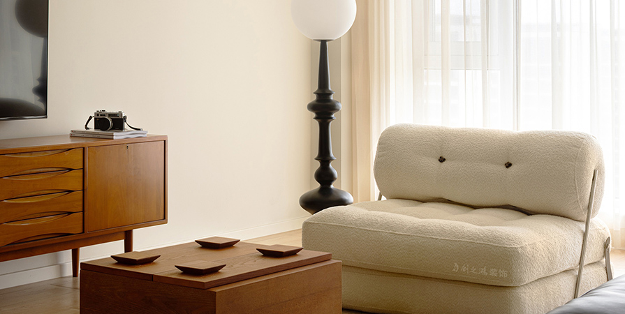 太陽城橙翠園106㎡奶油風格兩居室裝修案例