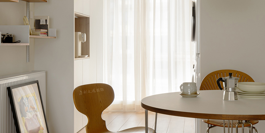 太陽城橙翠園106㎡奶油風格兩居室裝修案例