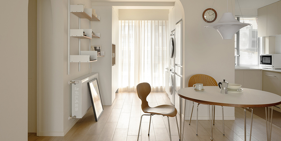 太陽城橙翠園106㎡奶油風格兩居室裝修案例