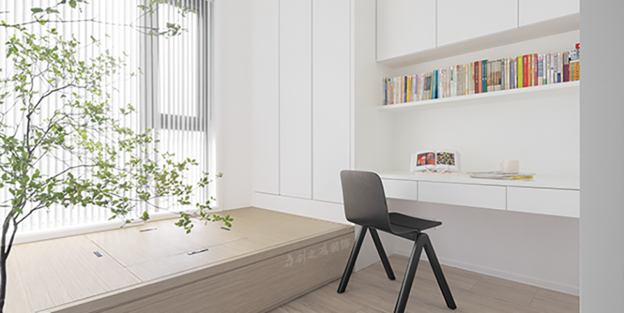 翡翠嘉和120㎡極簡(jiǎn)風(fēng)格三居室裝修案例